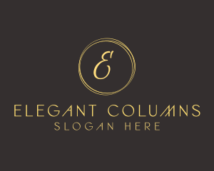 Elegant Cursive Circle logo design