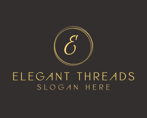 Elegant Cursive Circle logo design