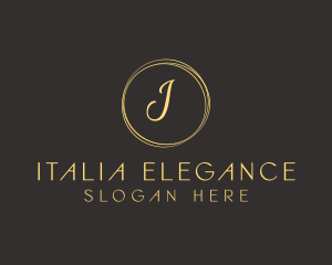 Elegant Cursive Circle logo design