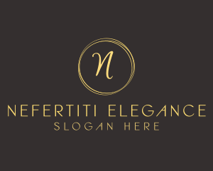 Elegant Cursive Circle logo design