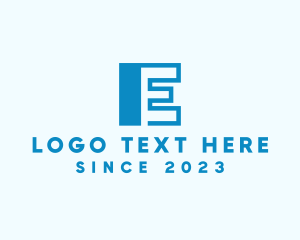 Block - Letter E Block logo design