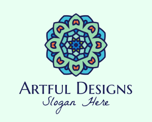 Mandala Textile Art  logo design