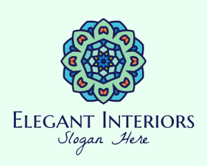 Mandala Textile Art  logo design