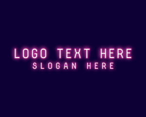 Exotic - Pink Neon Wordmark logo design