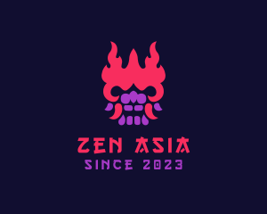 Asia - Oni Mask Avatar logo design