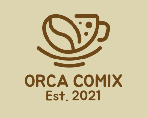 Tea Cup - Coffee Bean Cup logo design