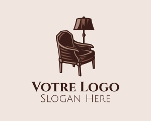 Upholsterer - Rustic Brown Furniture logo design
