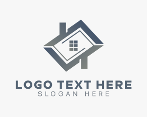 Roofing - House Roof Real Estate logo design