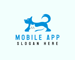 Dog Cat Pet Care Logo