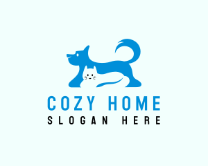 Dog Cat Pet Care logo design
