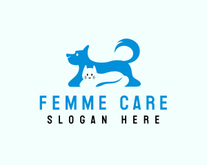 Dog Cat Pet Care logo design