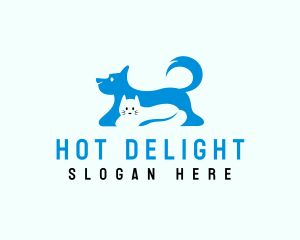 Dog Cat Pet Care logo design