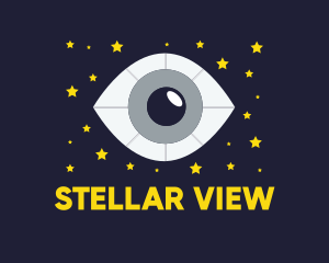 Stargazing - Night Eye View logo design