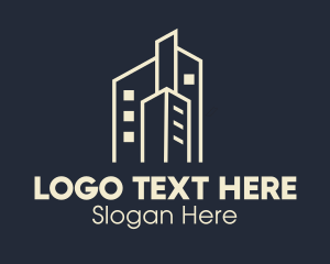 Heights - Building Cluster Real Estate logo design