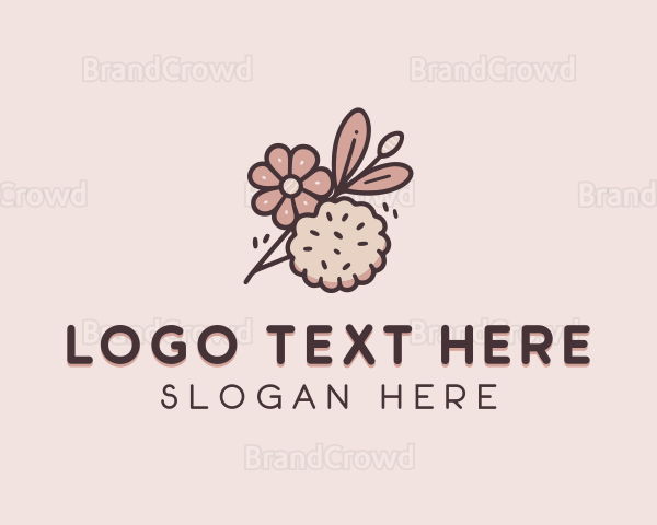 Bake Floral Cookie Logo