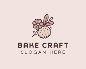 Bake Floral Cookie  logo design