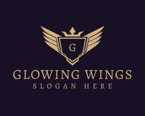 Wing Crest Shield logo design