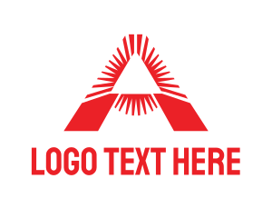 Masonry - Red Triangle A logo design