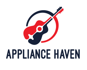 Red Blue Guitar Logo