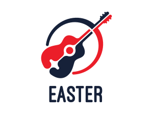 Red Blue Guitar Logo