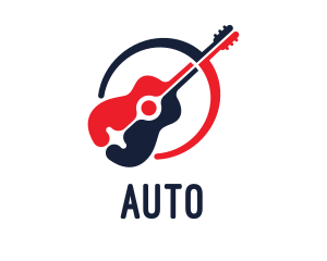 Red Blue Guitar Logo