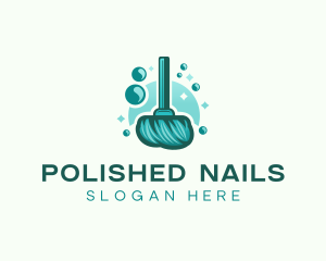 Mop Cleaning Shiny  logo design