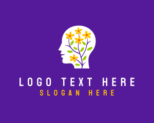 Psychology - Human Flower Wellness logo design