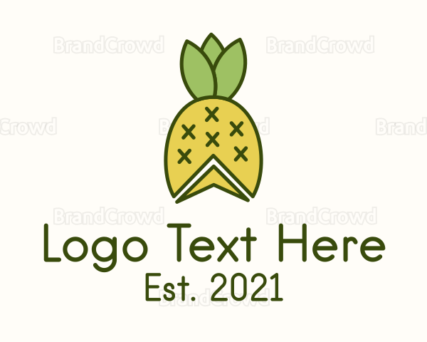 Minimalist Pineapple Fruit Logo