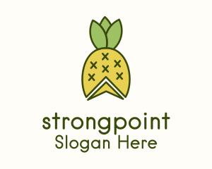 Minimalist Pineapple Fruit  Logo