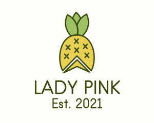 Juice Stand - Minimalist Pineapple Fruit logo design