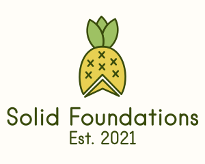 Fruit Juice - Minimalist Pineapple Fruit logo design