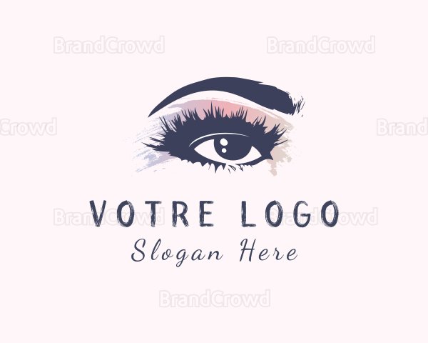 Watercolor Eye Brush Logo