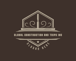 Repairman - Carpenter Woodworking Chisel logo design