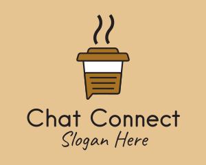 Chatting - Hot Coffee Chat logo design