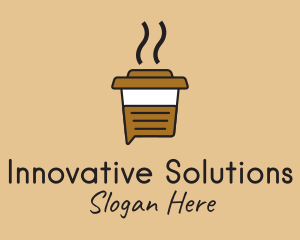 Coffee Delivery - Hot Coffee Chat logo design