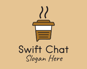 Hot Coffee Chat logo design