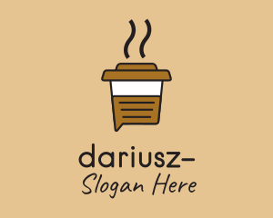 Latte - Hot Coffee Chat logo design