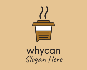 Chatting - Hot Coffee Chat logo design