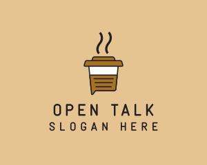 Hot Coffee Chat logo design