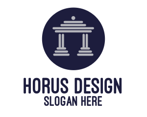 Blue House Front  logo design