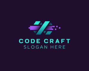 Coding - Spiral Pixel Technology logo design