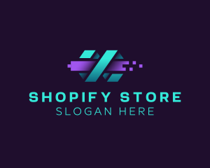 Ecommerce - Spiral Pixel Technology logo design