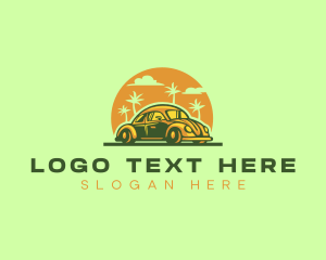 Outdoor - Retro Car Travel logo design
