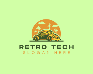 Retro Car Travel logo design