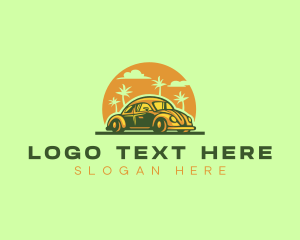 Explore - Retro Car Travel logo design