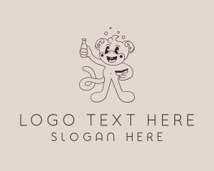 Illustration - Monkey Food Hotdog Soda logo design