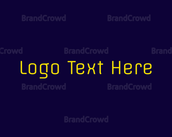 Neon Yellow Text Font Logo