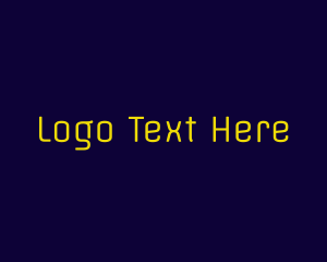 Typography - Neon Yellow Text Font logo design