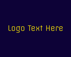 Neon Yellow Text Font Logo