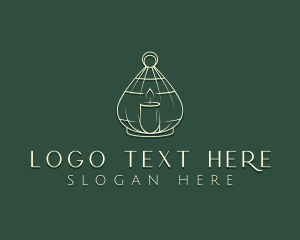 Scented Candle - Candle Light Lantern logo design